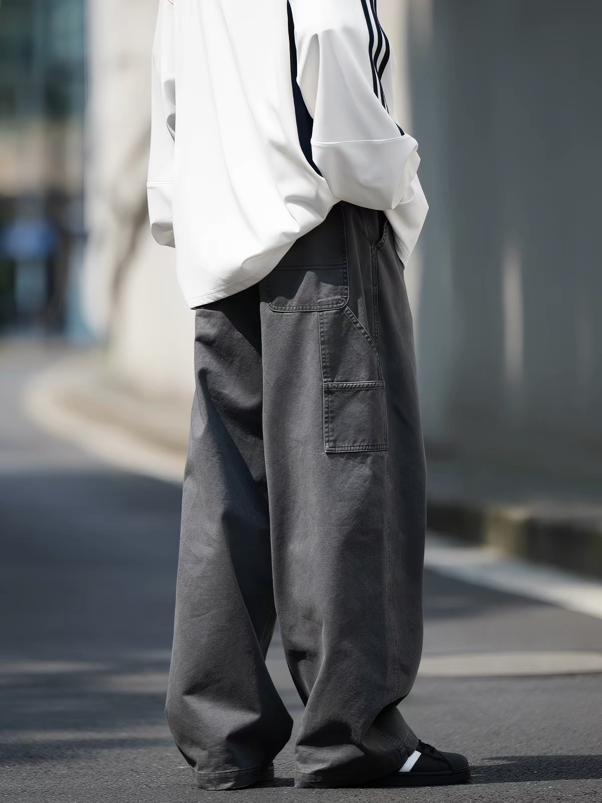 #預購 BELLKENIDEA 簡約純棉 水洗復古 直筒口袋 工裝長褲 休閒褲 五色 BK207