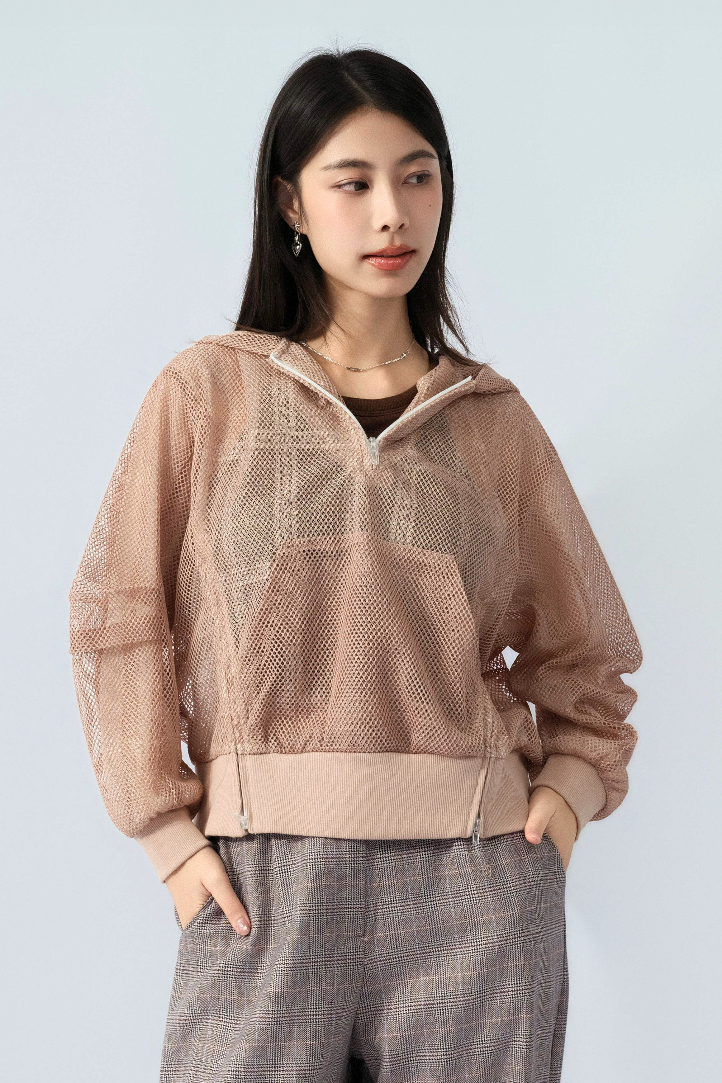 運動風網眼套頭帽外套（預購產品）