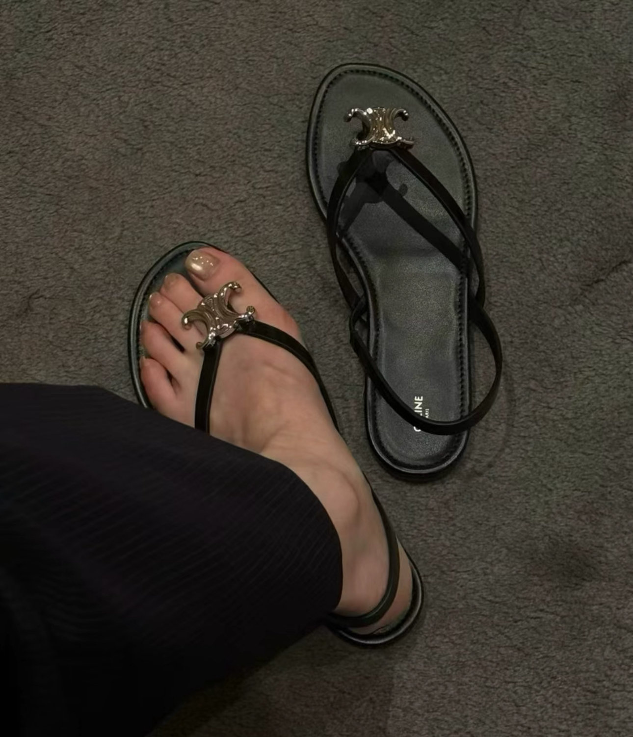 【2色入】Celine Biki Sandal Slippers 凱旋門扣拖鞋