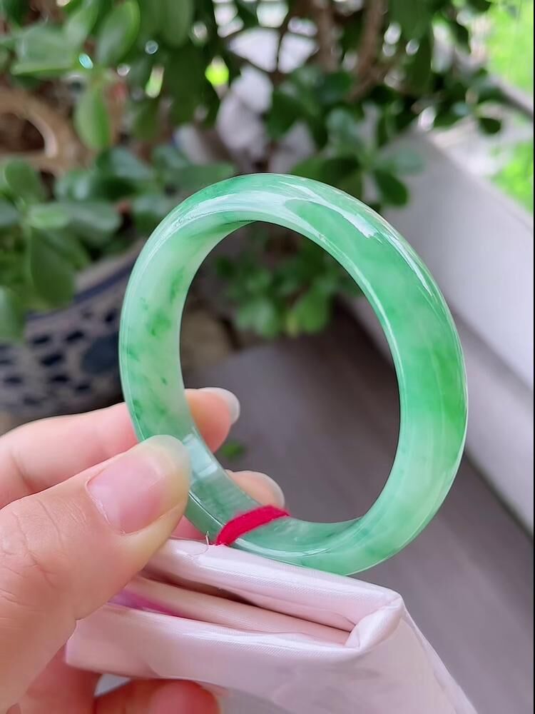 8315830 52.6mm冰飄花正圈翡翠手鐲 (52-54)