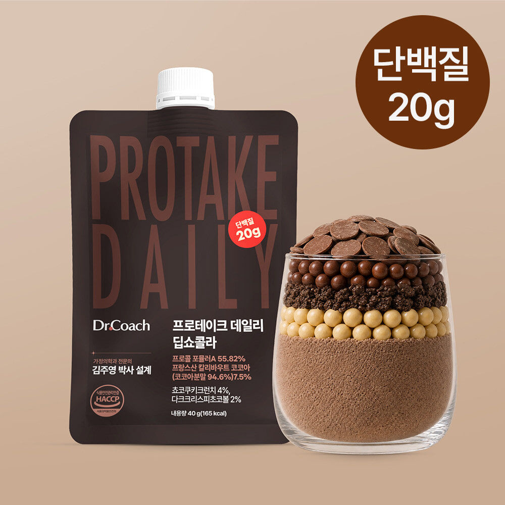 EU006 Dr. Coach PROTAKE 每日濃醇巧克力味低糖高蛋白飲品一包5袋 EXP:2028.07
