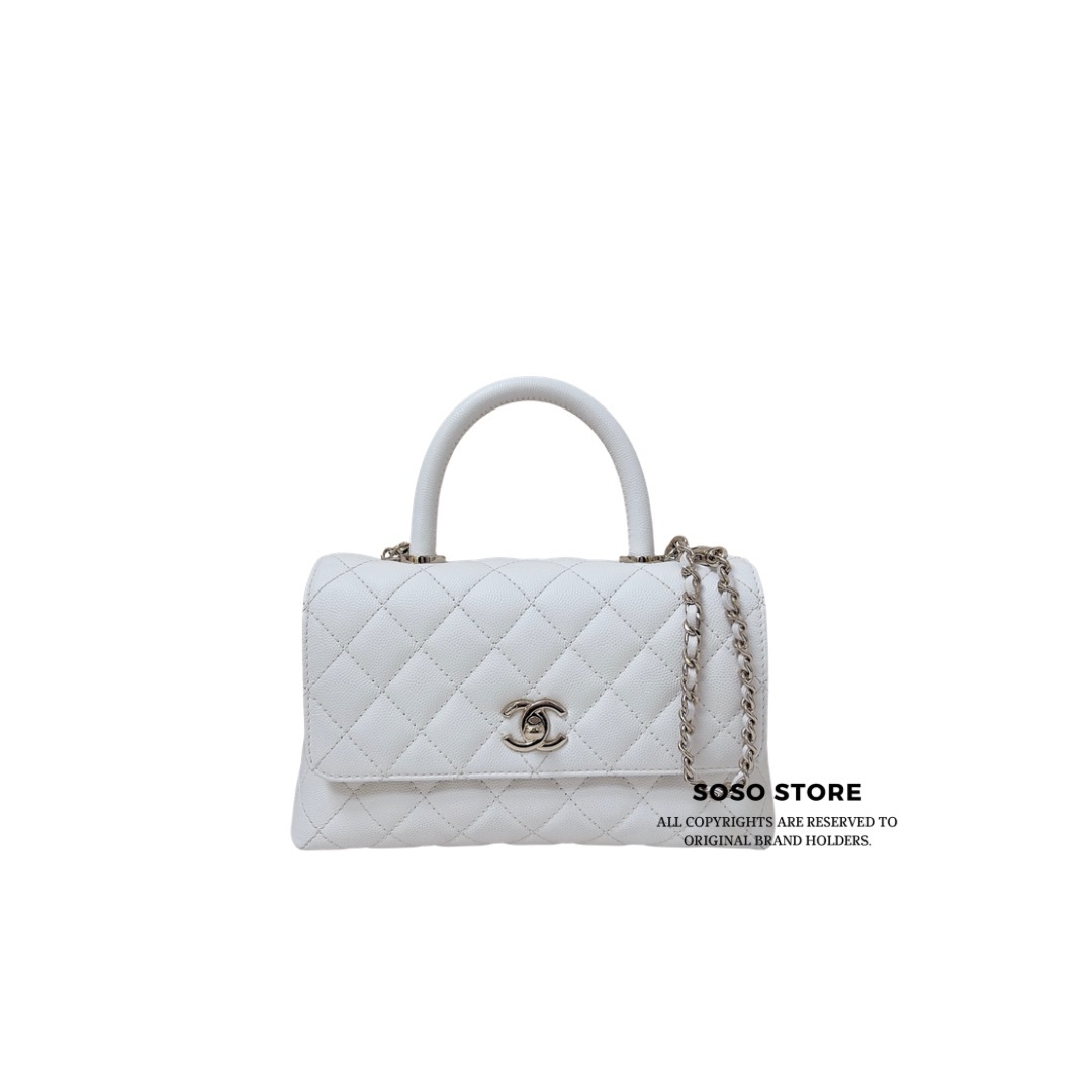 Chanel Coco Handle - White / SHW