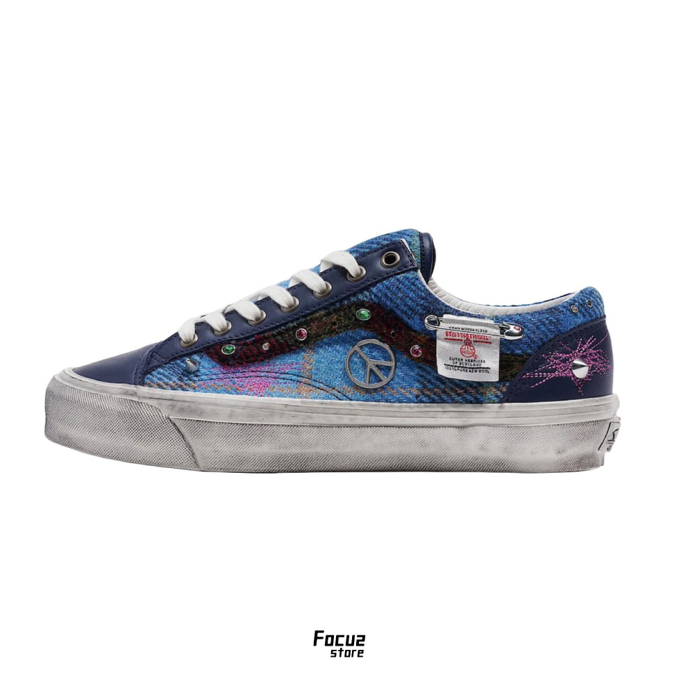 【Focus Store】預購 Harris Tweed x Vans Old Skool "Blue Multi" 反戰 藍紫色 聯名款 VN000E8VBIP