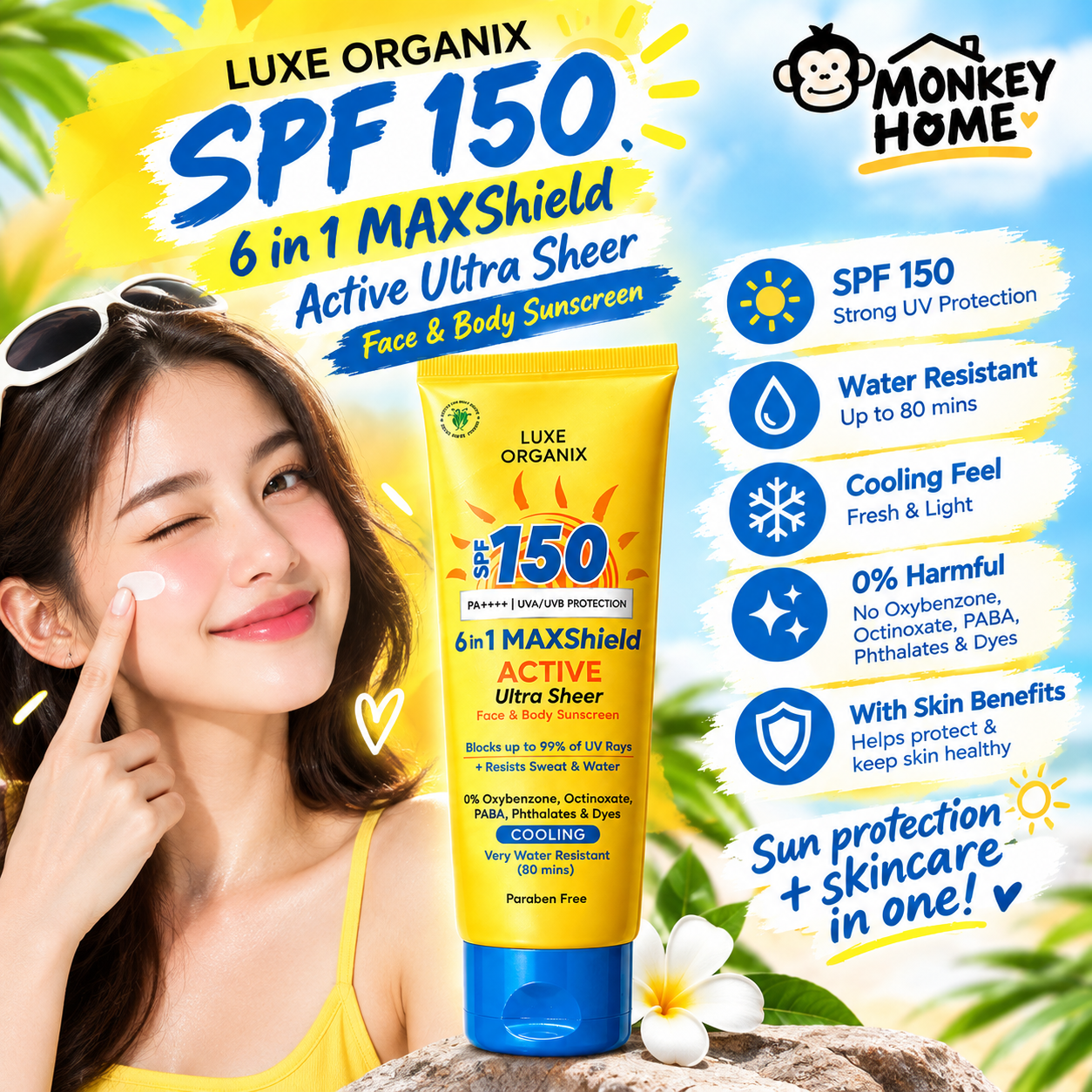 LUXE ORGANIX SPF 150 6-in-1 MAXShield Active 100ml