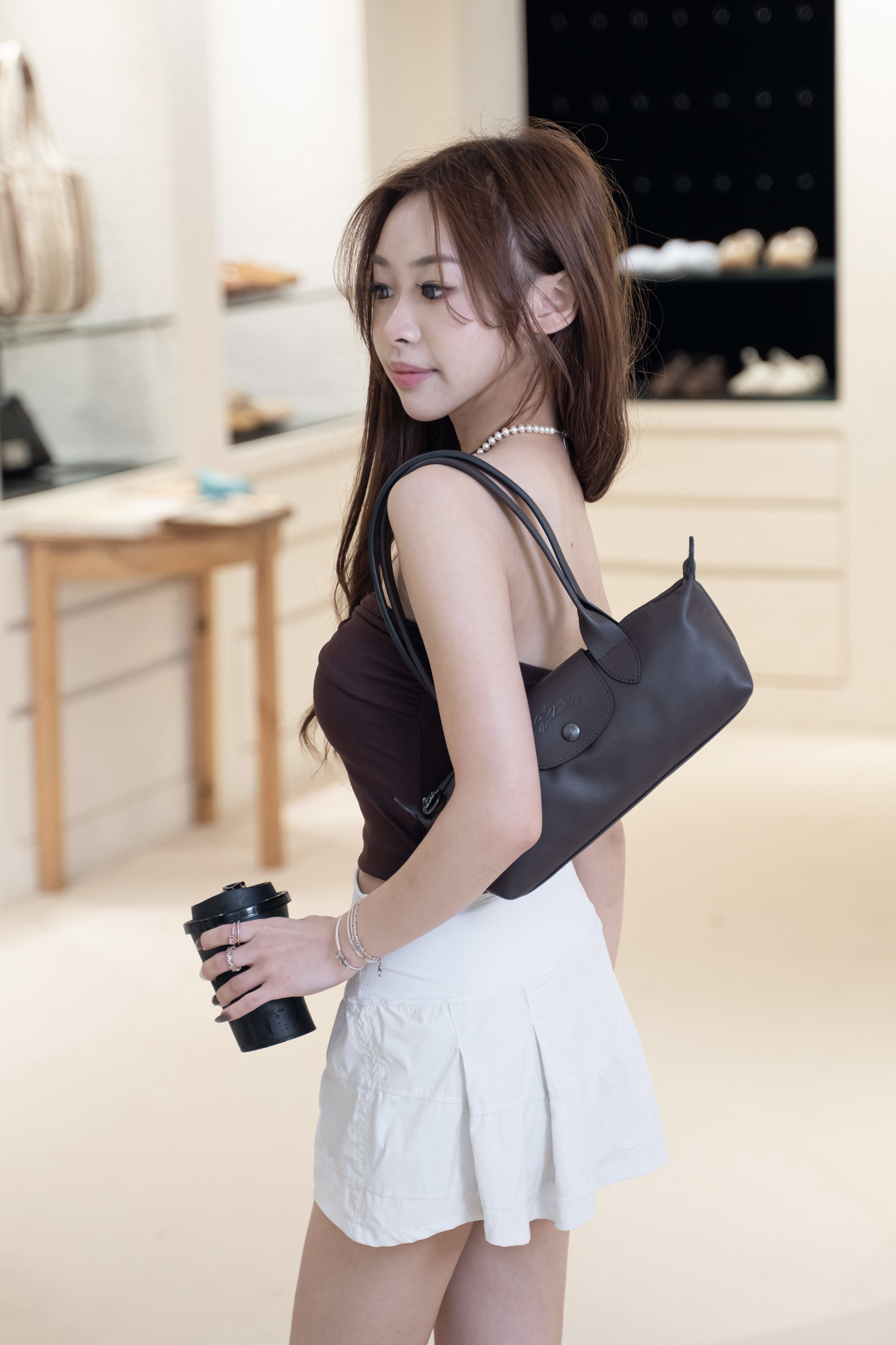Longchamp Le Pliage Xtra S Shoulder Mocha 摩卡色 手袋