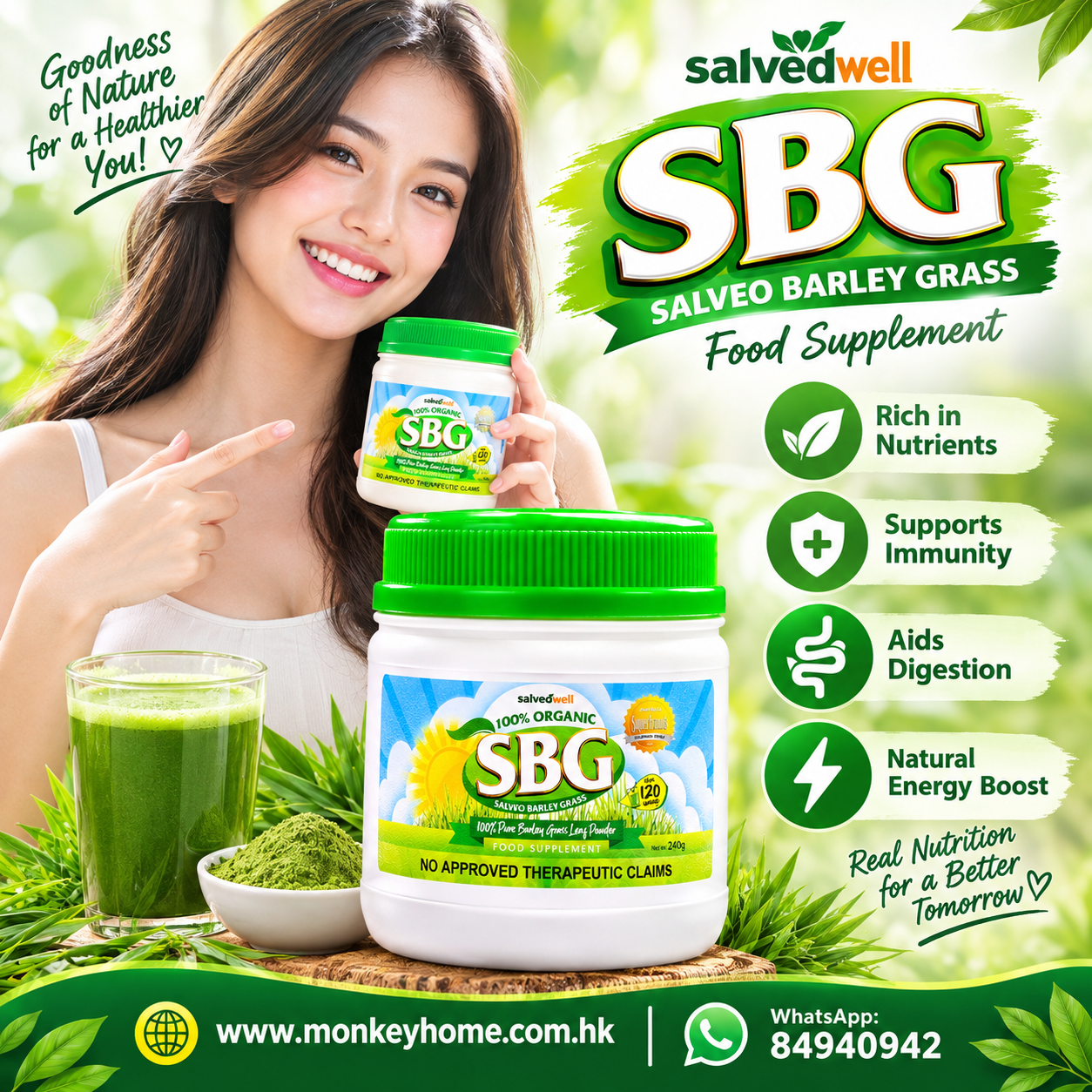 SBG Salveo Barley Grass 240g