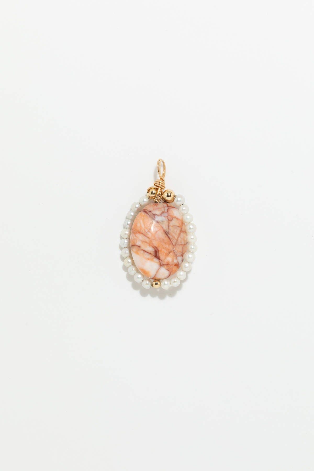 1YA0915-415 [YAY PARIS] Joséphine 吊墜 - 粉紅白松石  #901tpjos1139 (EU)