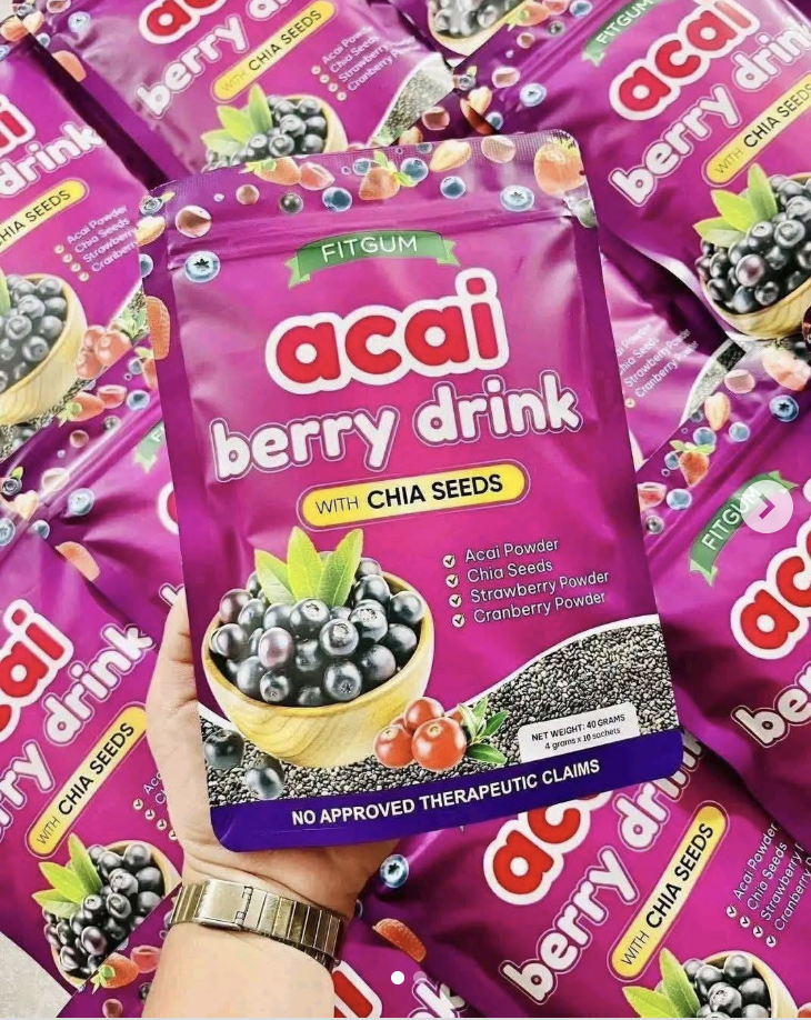 FITGUM Acai Berry Drink with Chia Seeds 40g