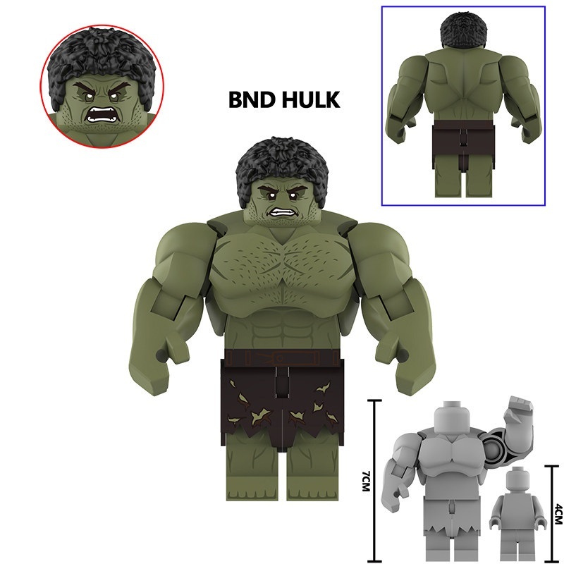 Bnd Hulk Custom Minifigures Fit Lego (7CM) AF368
