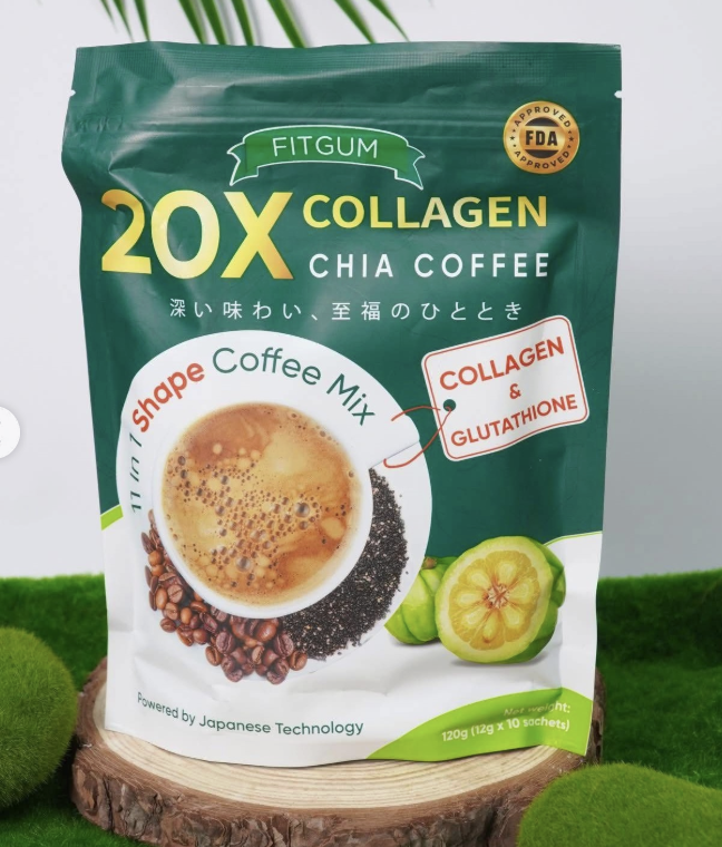 Fitgum 20X Collagen Chia Coffee 120g