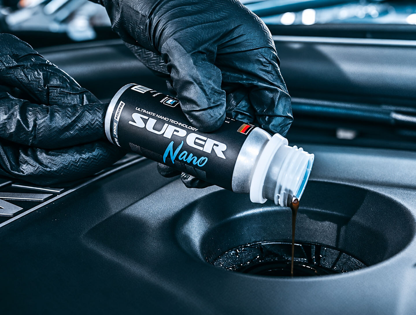 SuperNano engine care with a BMW 520i
