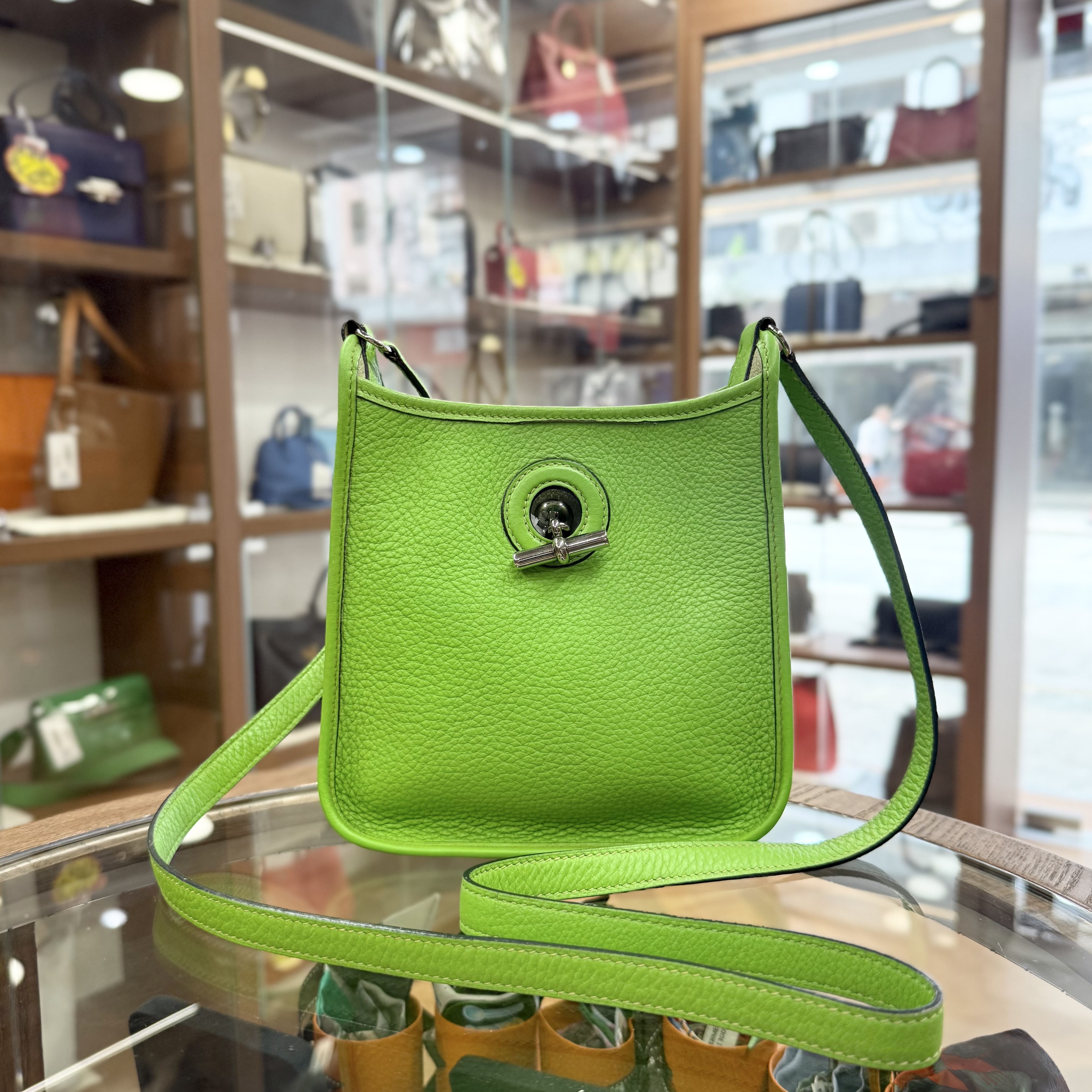 Vintage Hermes Evelyne 16 Apple Green Tc皮 蘋果綠豬鼻扣 #愛馬仕中古包 #E16