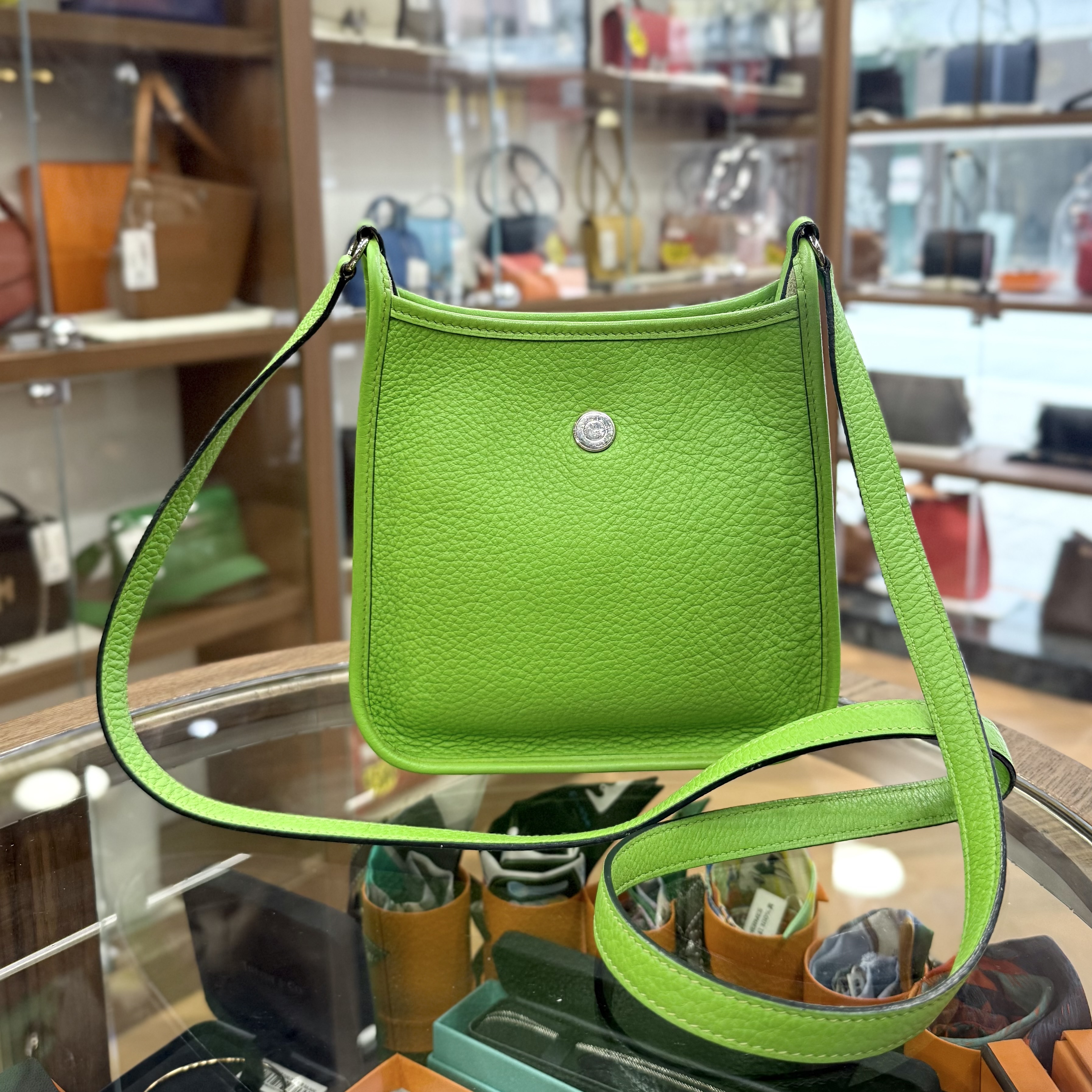 Vintage Hermes Evelyne 16 Apple Green Tc皮 蘋果綠豬鼻扣 #愛馬仕中古包 #E16