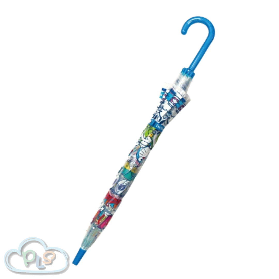 Children's Windproof Transparent Birdcage-Shaped Deep-Opening Automatic Umbrella (Doraemon Friends Series) Doraemon #23142-1
