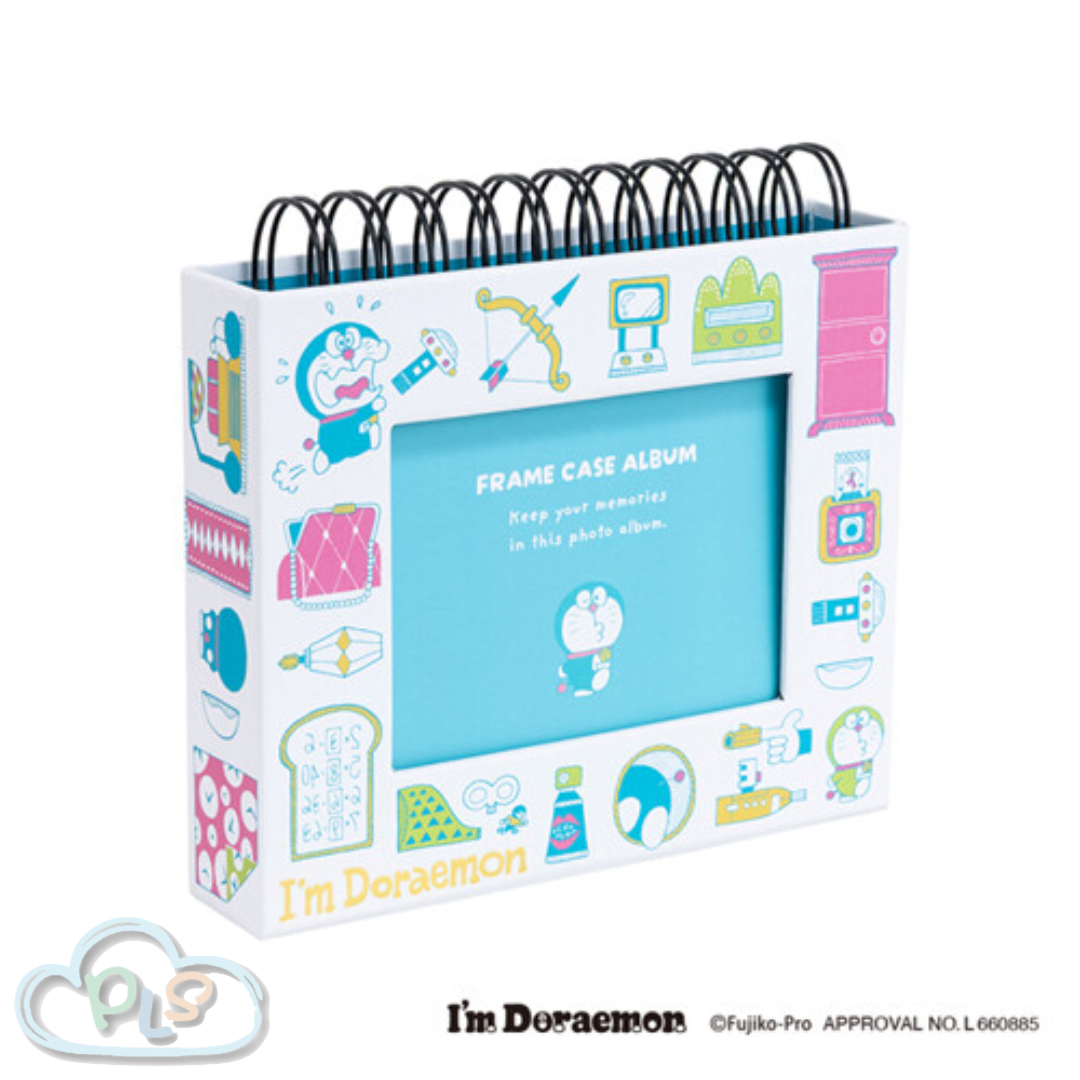 Framed Loose-Leaf 3R Photo Album (Holds 60 Photos) White Doraemon #23143-1