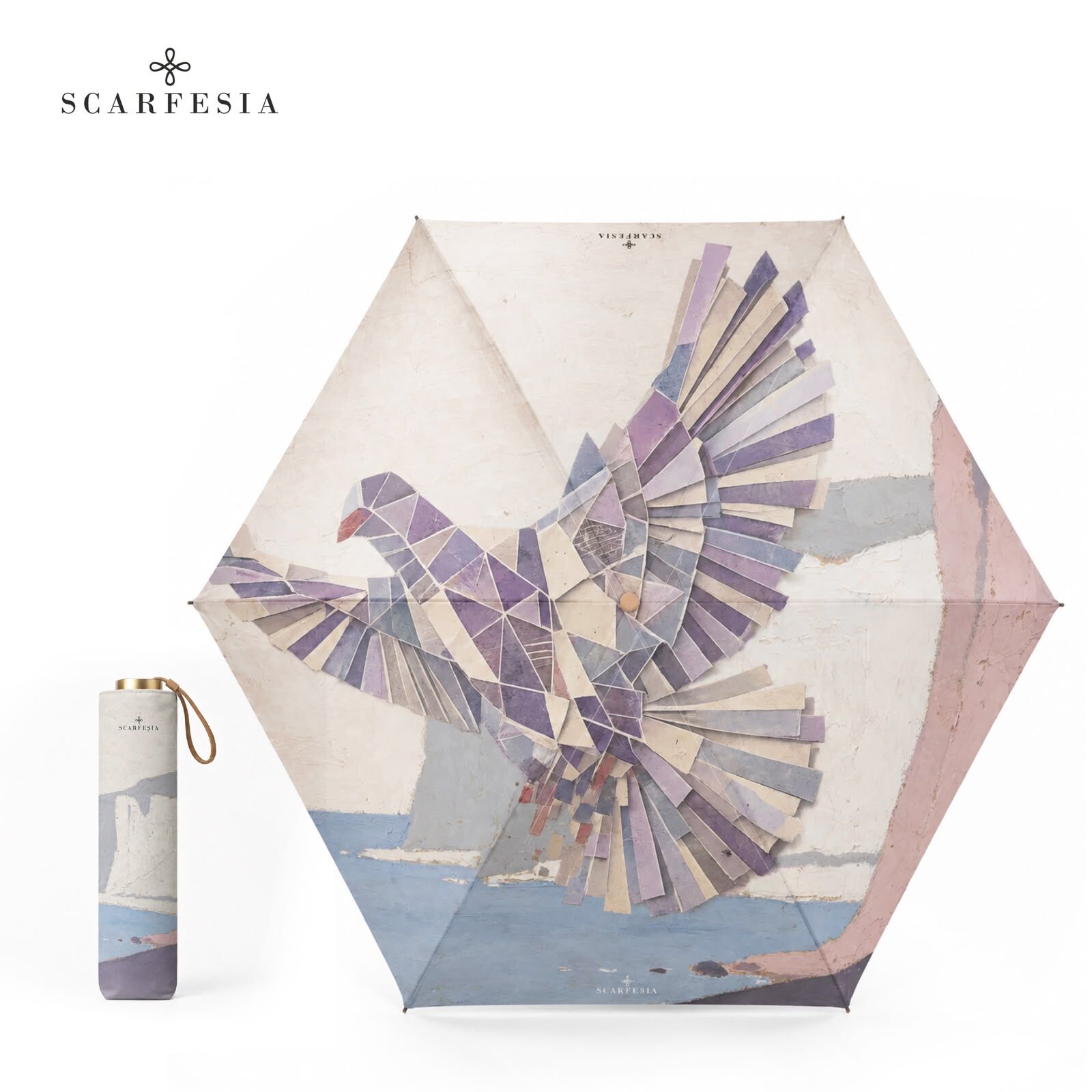 WA06 Scarfesia 雨傘 Pigeon Moasic  (895261 614129)