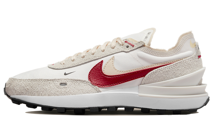 【代購】Nike Waffle One Se Sail Pearl White Black Gym Red Women's DX4309-100