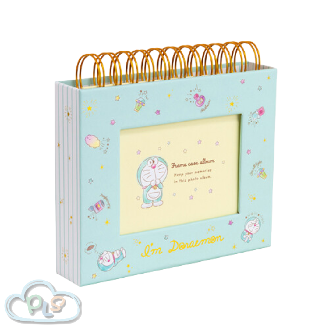 Framed Loose-Leaf 3R Photo Album (Holds 60 Photos) Blue Doraemon #23144-1