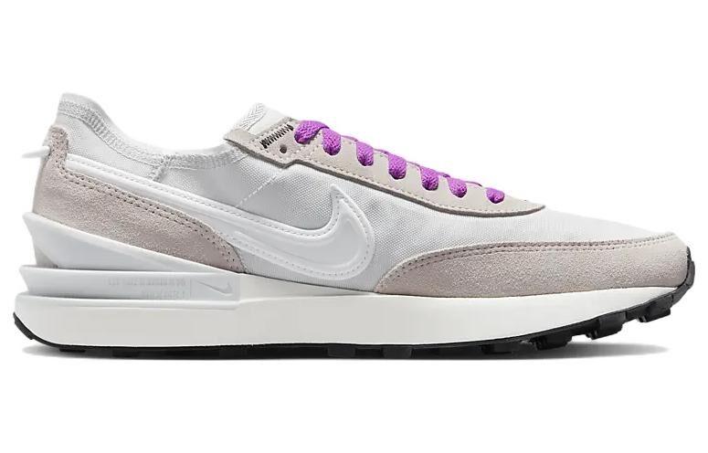 【代購】Nike Waffle One SE Abrasion Resistant Breathable Low top Casual Shoes Men's White Purple DV0810-002