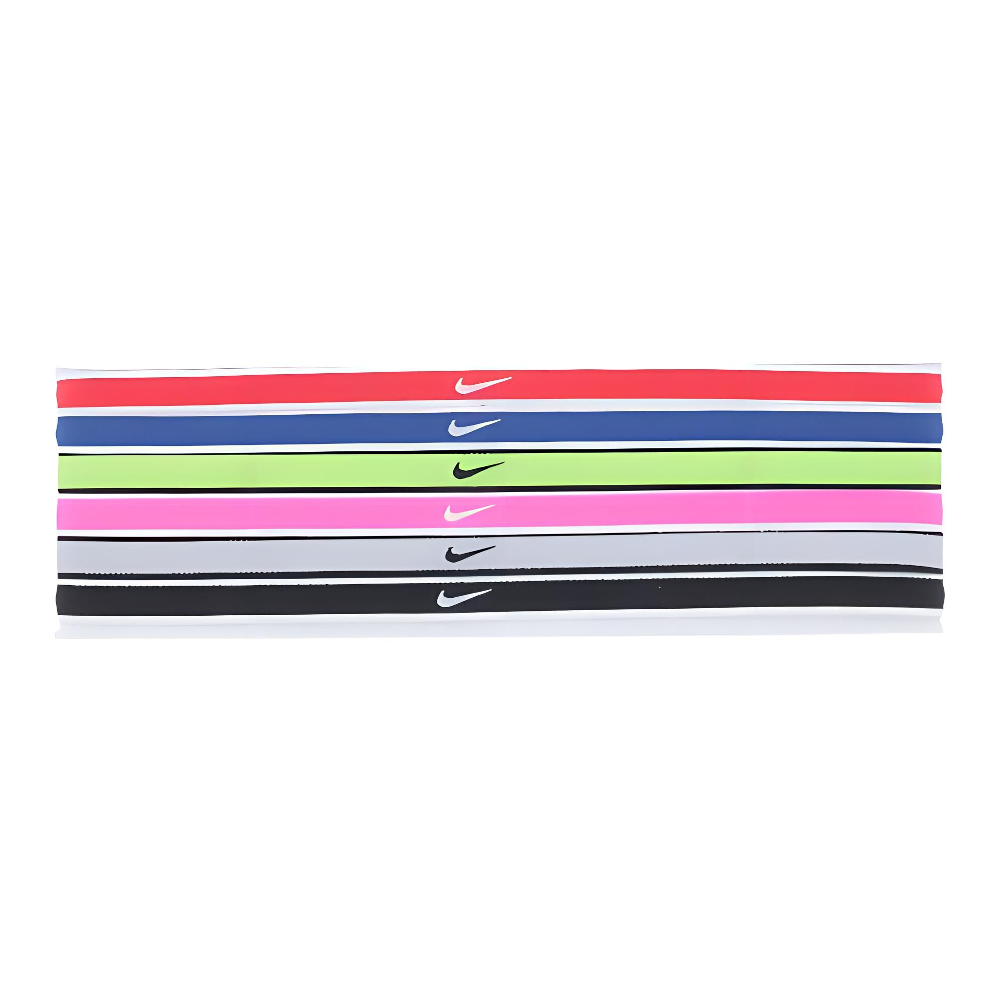 【代購】Nike 6 Piece Set Nylon Hair Bands Men's Red/Blue/Yellow/Pink/Black/White BN2071655