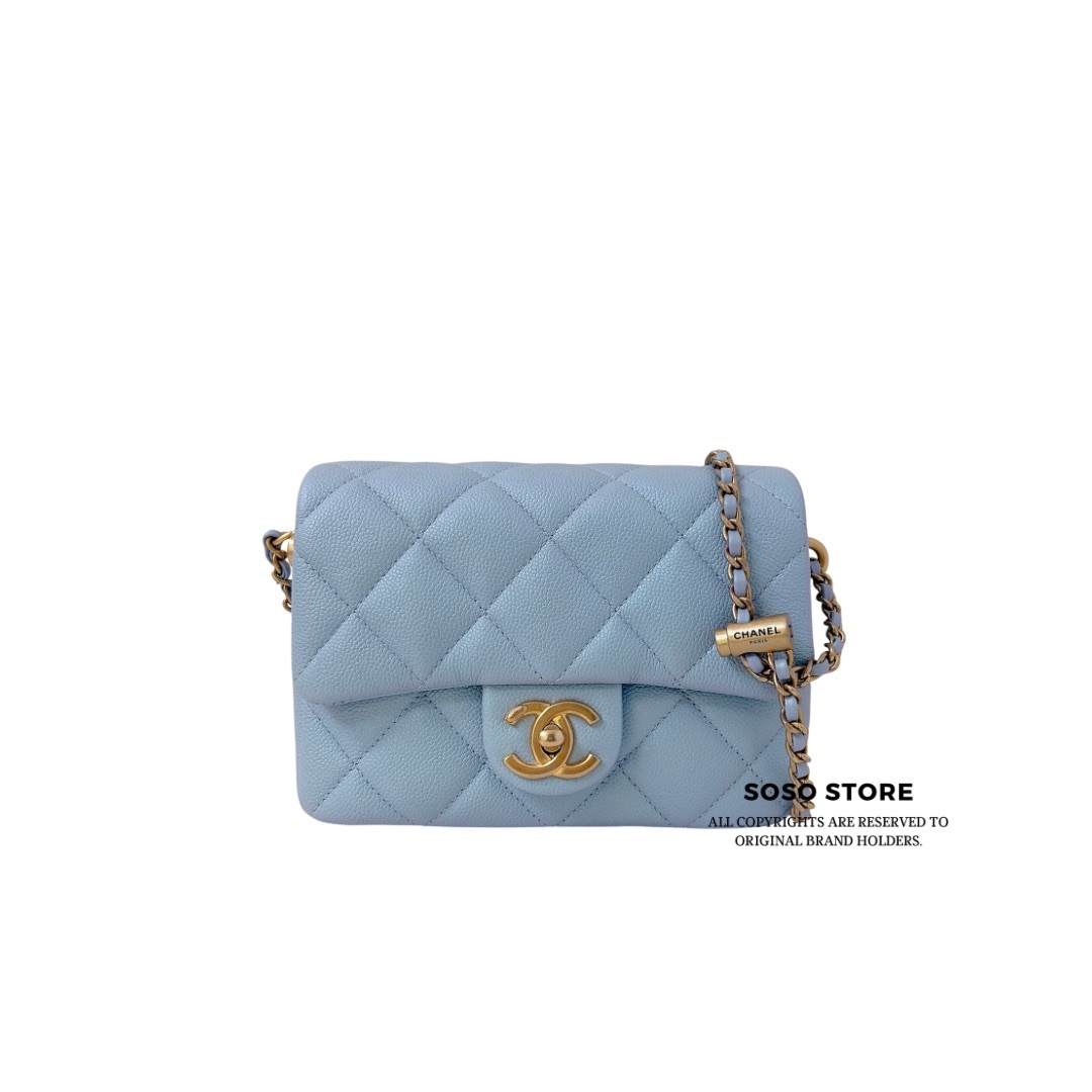 Chanel My Perfect Mini Flap Bag - Blue / GHW