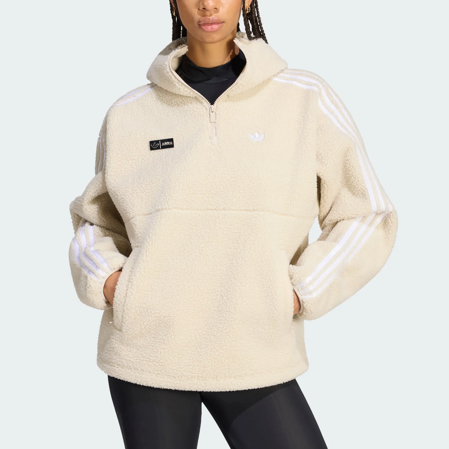 【代購】Adidas Originals X Jennie Sweatshirts Unisex Light Brown Hooded Non Detachable Moderate LD4967