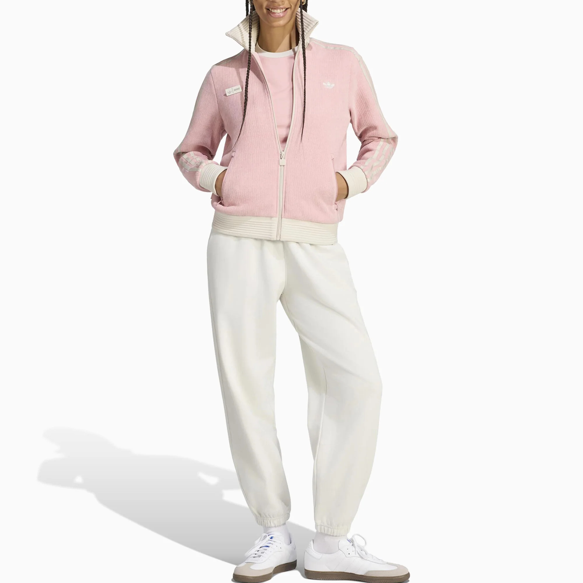 【代購】Adidas Originals X Jennie Jackets Unisex Pink Turtleneck Moderate LD8923