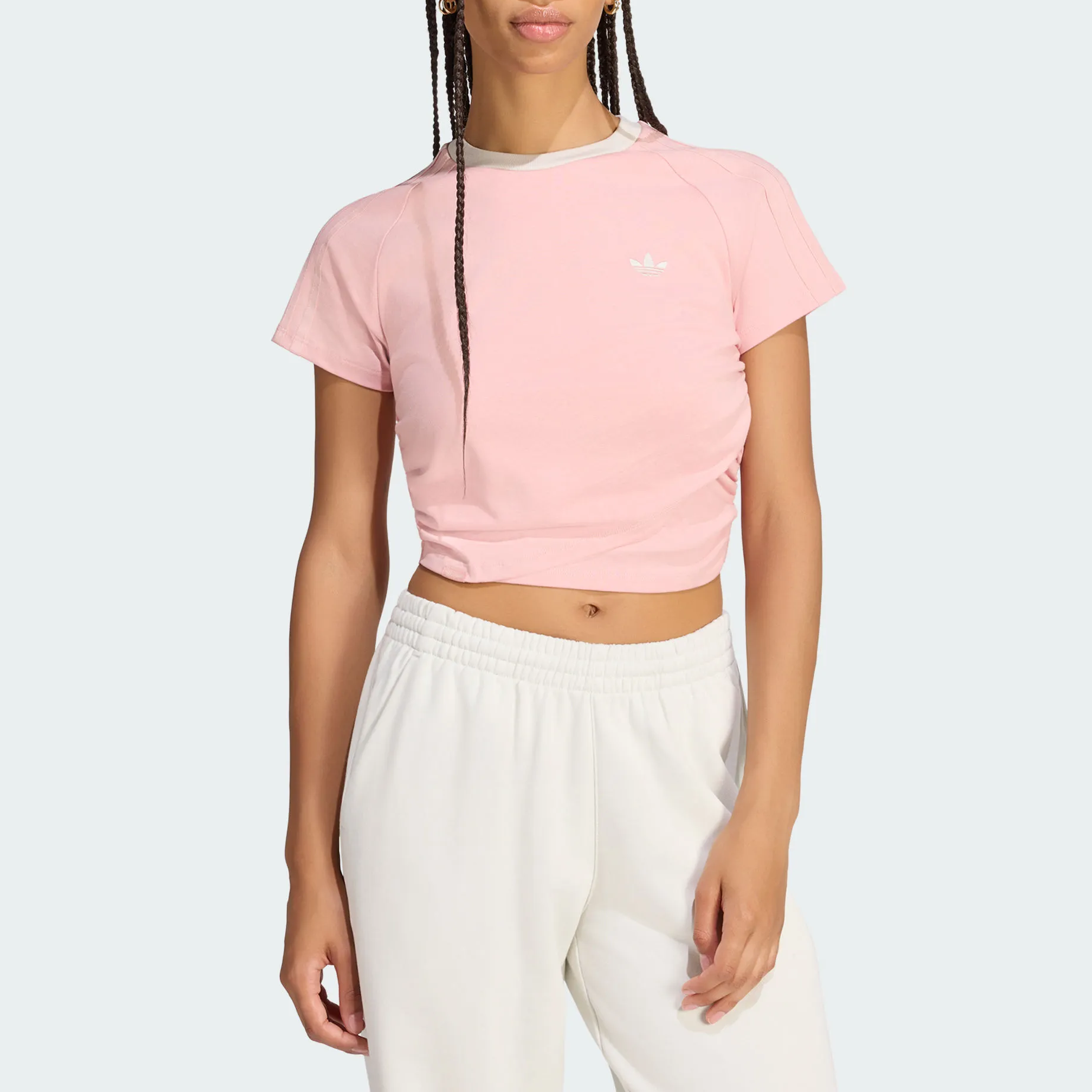 【代購】Adidas Originals X Jennie T Shirts Unisex Pink Crew Neck Moderate LD8927
