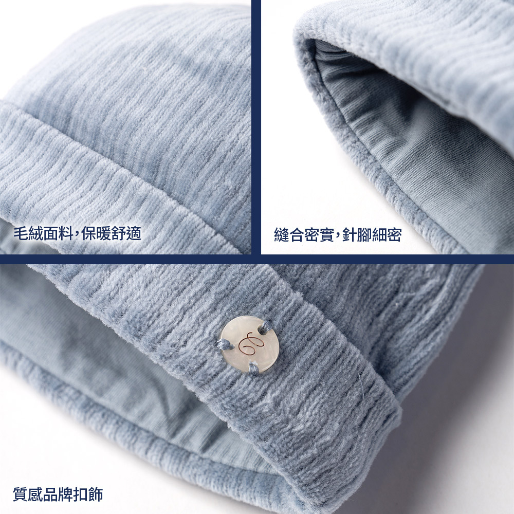 精典泰迪熊 B-直條剪毛絨反折嬰兒帽