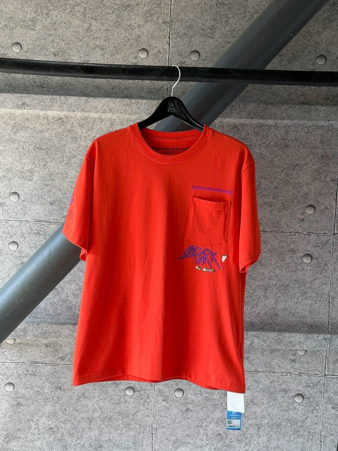 Chrome Hearts x Matty Boy Limited Edition Collaboration: Flame Heart Graffiti Goethe Cross Red Short-Sleeve T-Shirt