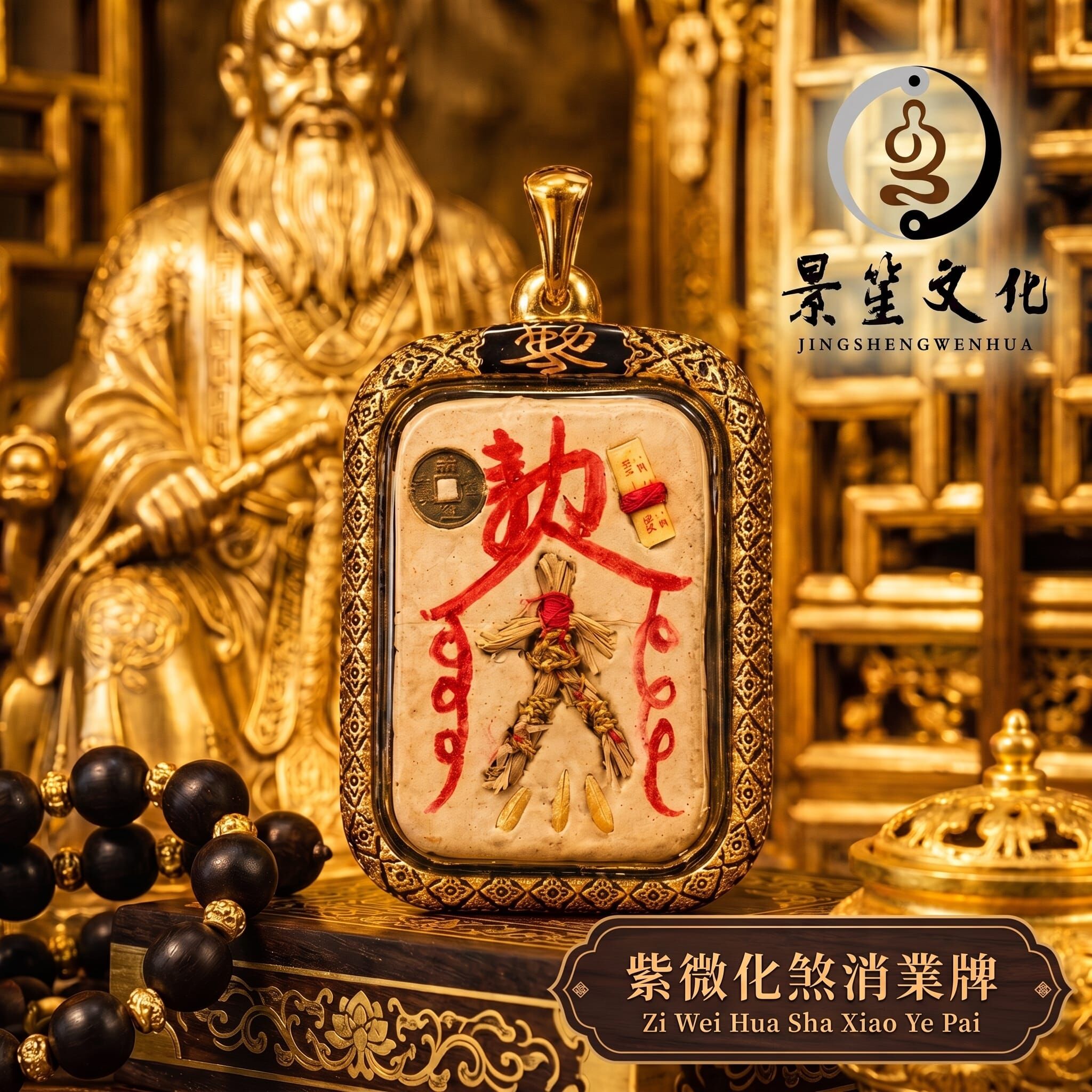OTH-JJG0915-003 紫微化煞消業牌 [連木架隨機出]  (A3)