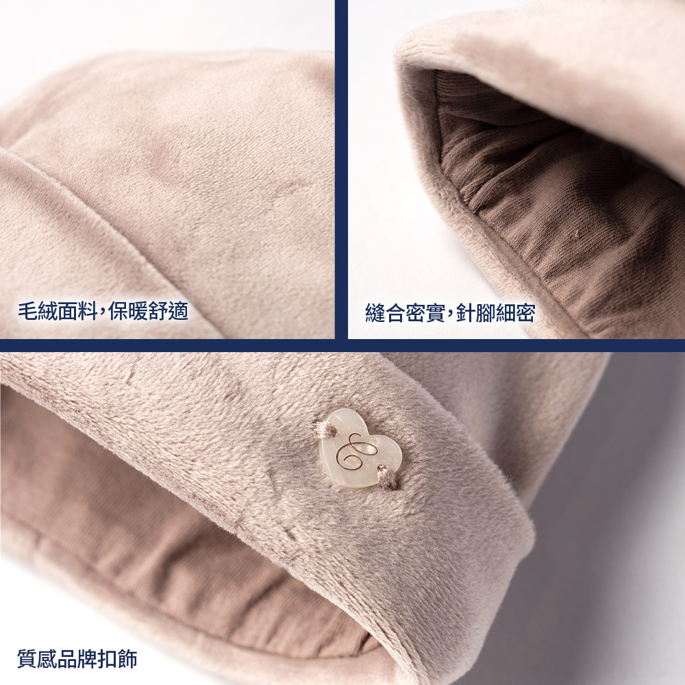精典泰迪熊 G-剪毛絨反折嬰兒帽