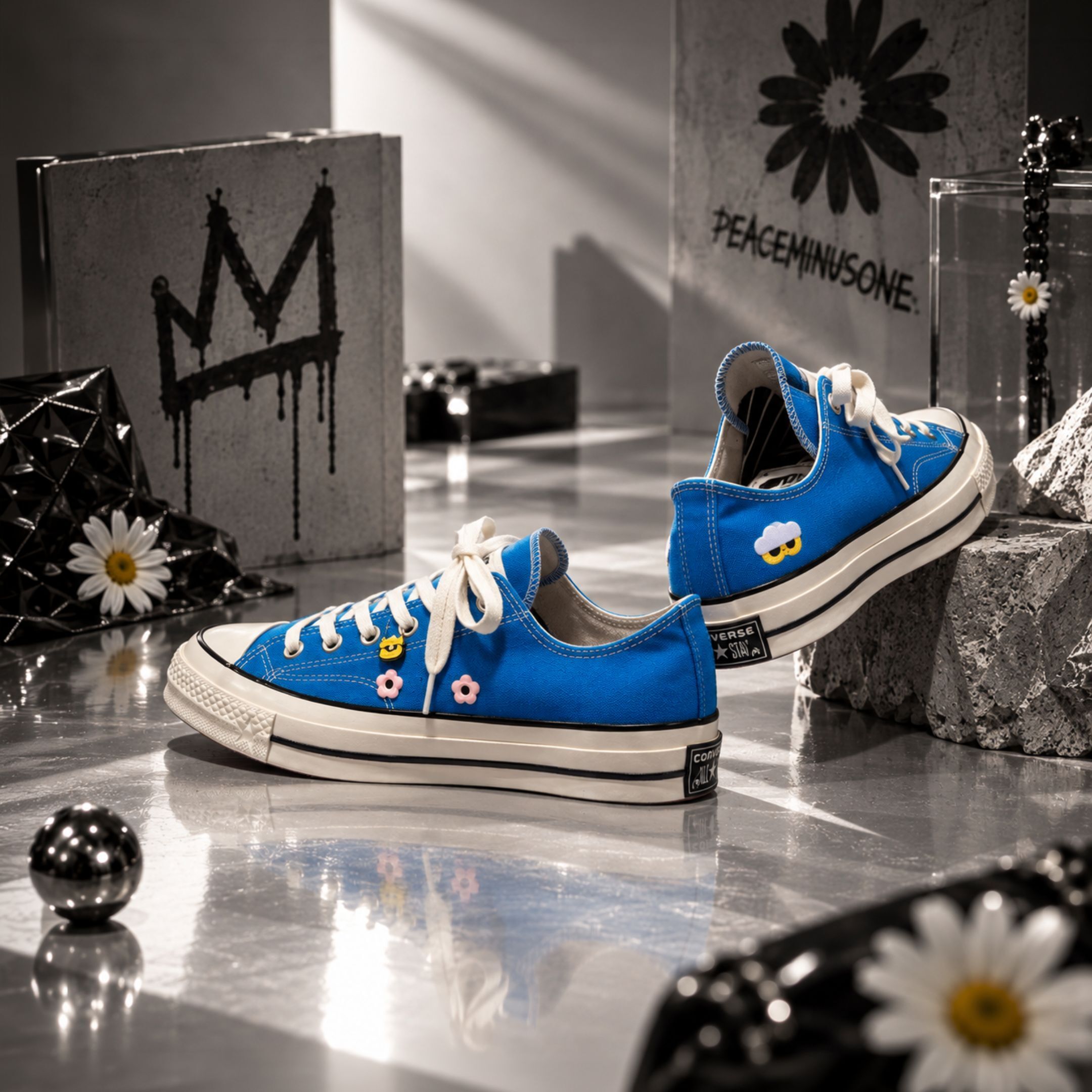 NICEDAY 代購 ZO&FRIENDS X CONVERSE CHUCK 70X  聯名款 G-DRAGON GD 權志龍 貓咪 ZOA 寶藍 低筒 男女鞋 A24288C