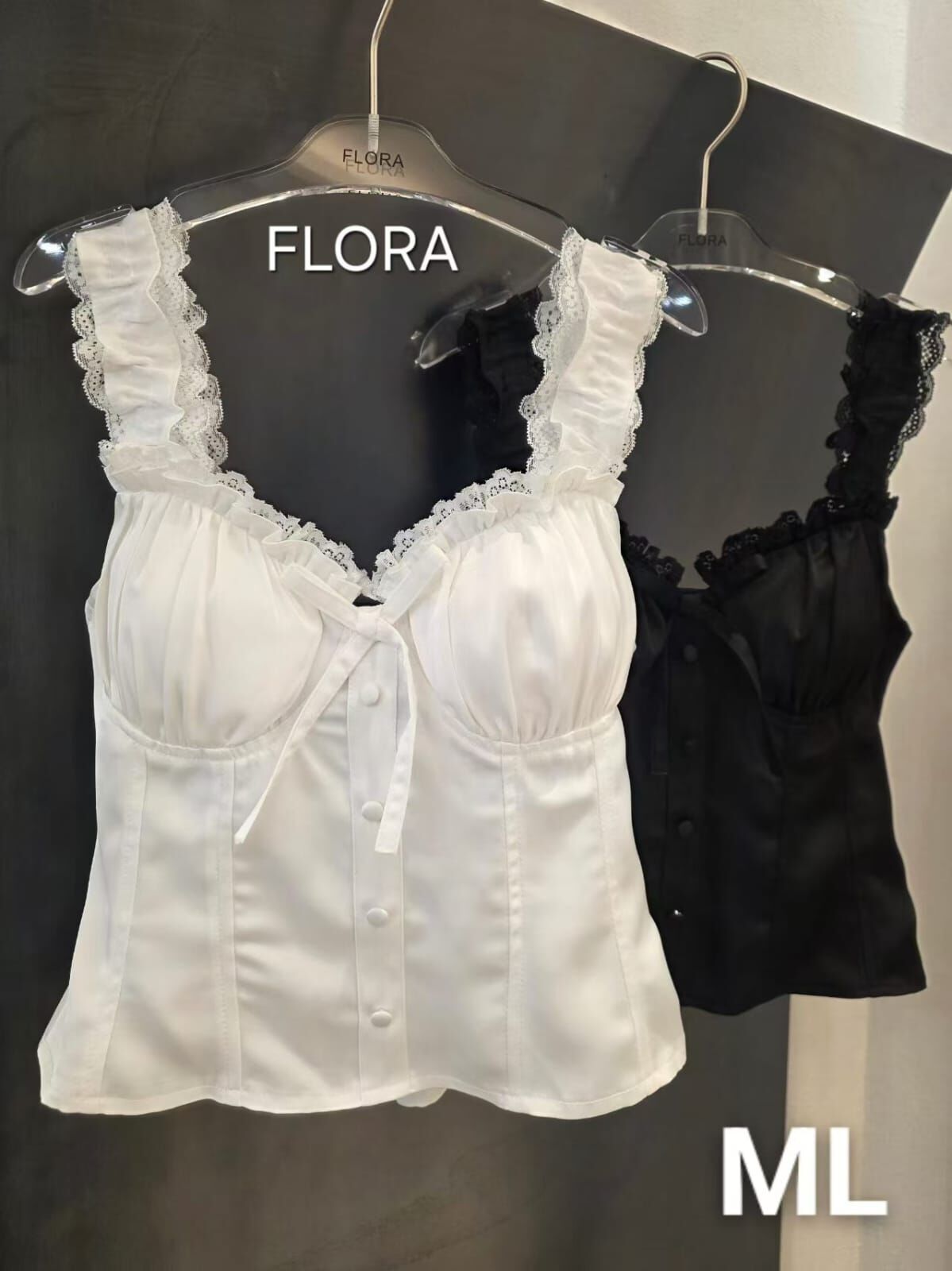 FL7137 抓皺緞面馬甲Bra Top