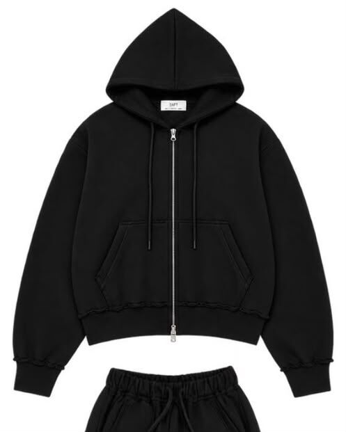 淨色連帽拉鍊外套 APT-053JK