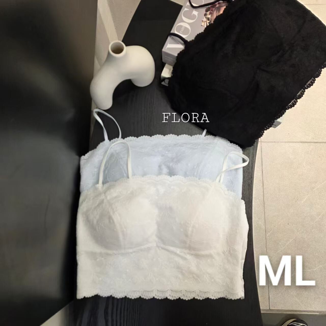 FL7142 蕾絲平口短版Bra Top