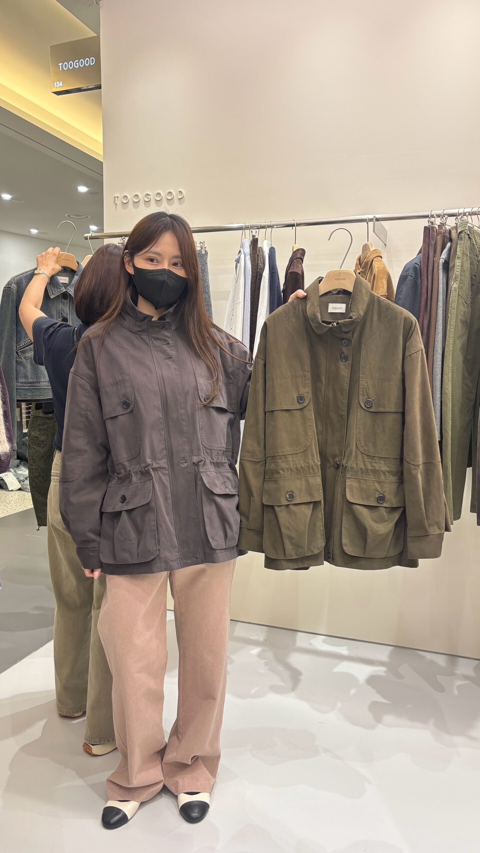 TG7128 抓毛棉質四口袋野戰工裝外套