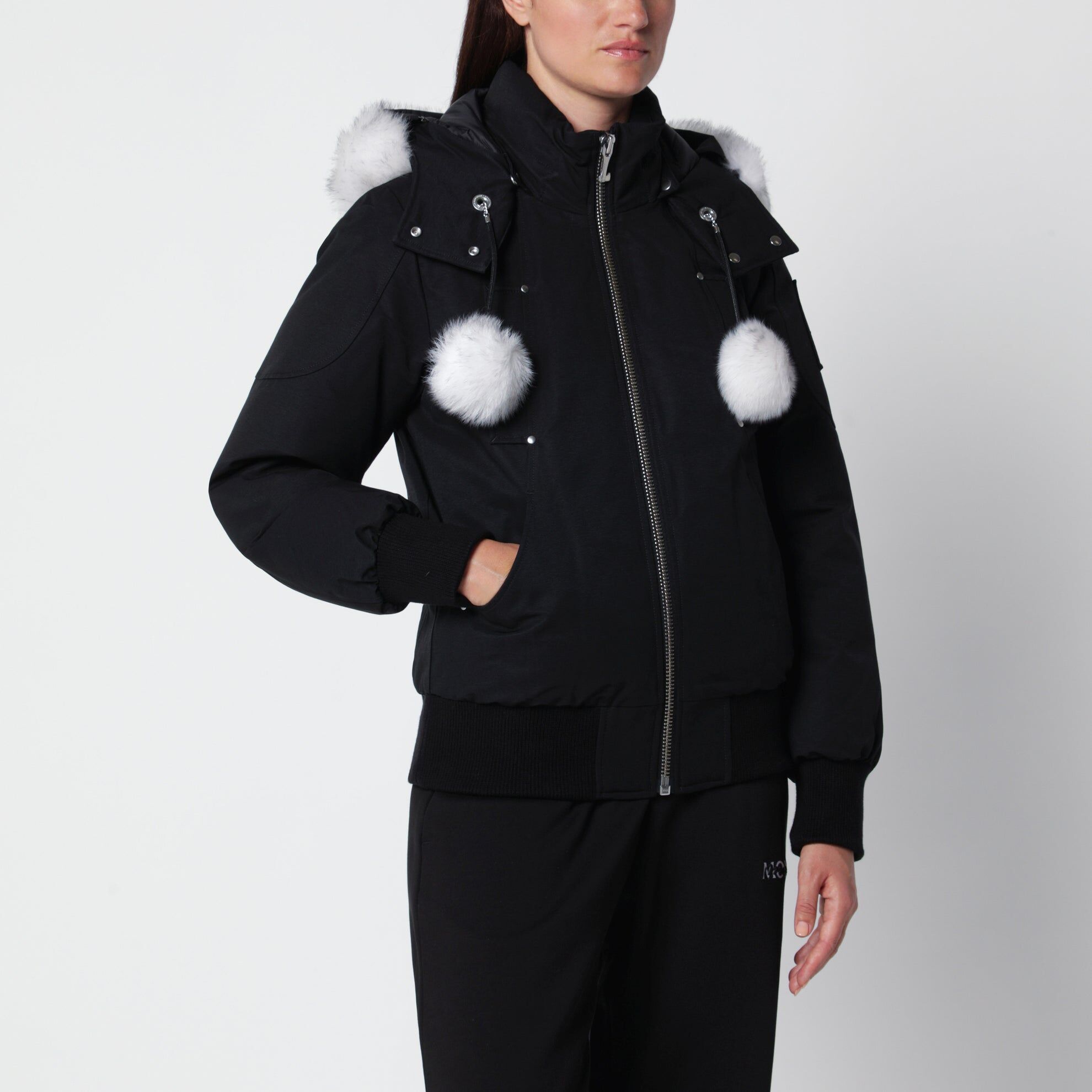1FF0918-199 [MOOSE KNUCKLES] Original Debbie 棉質飛行員外套 黑色配原色羊羔毛 #M35LB002SCO (EU)