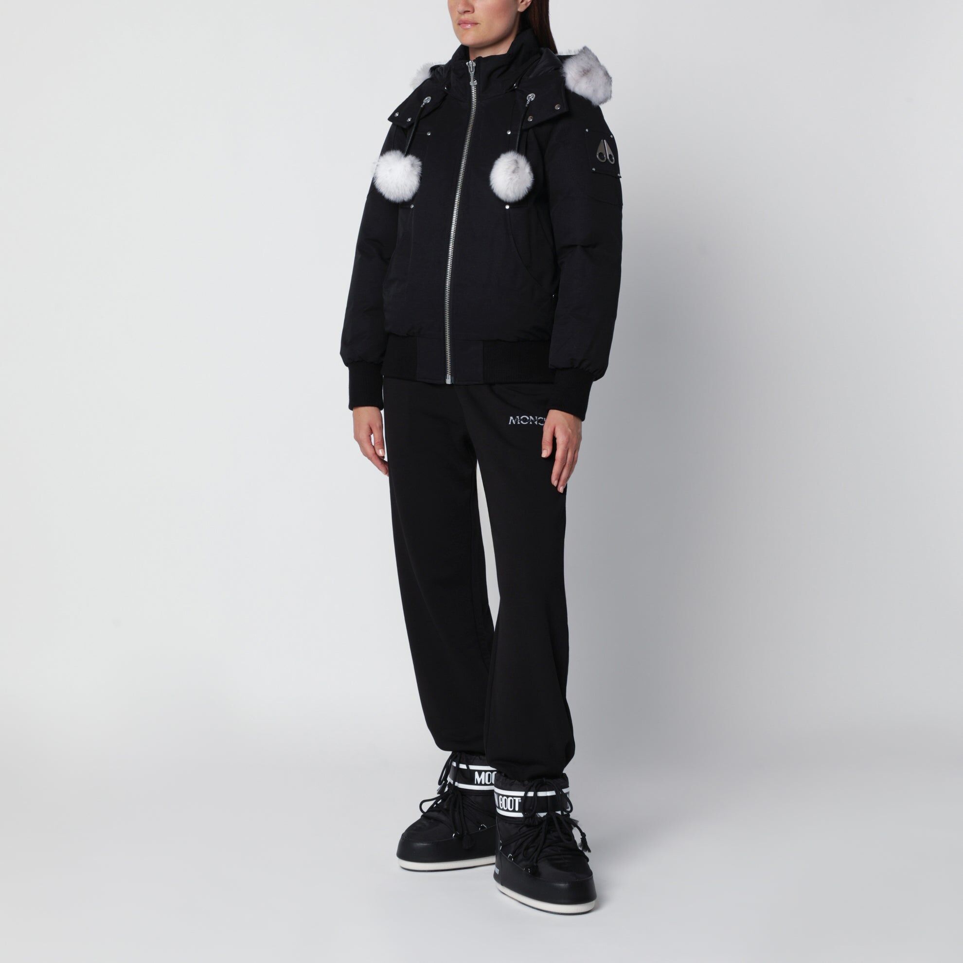 1FF0918-199 [MOOSE KNUCKLES] Original Debbie 棉質飛行員外套 黑色配原色羊羔毛 #M35LB002SCO (EU)