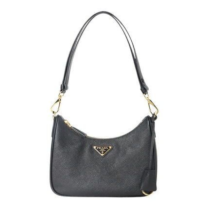 1FF0918-224 [PRADA] 皮革肩揹袋 黑色 1 #1BC204QOMNZV (EU)