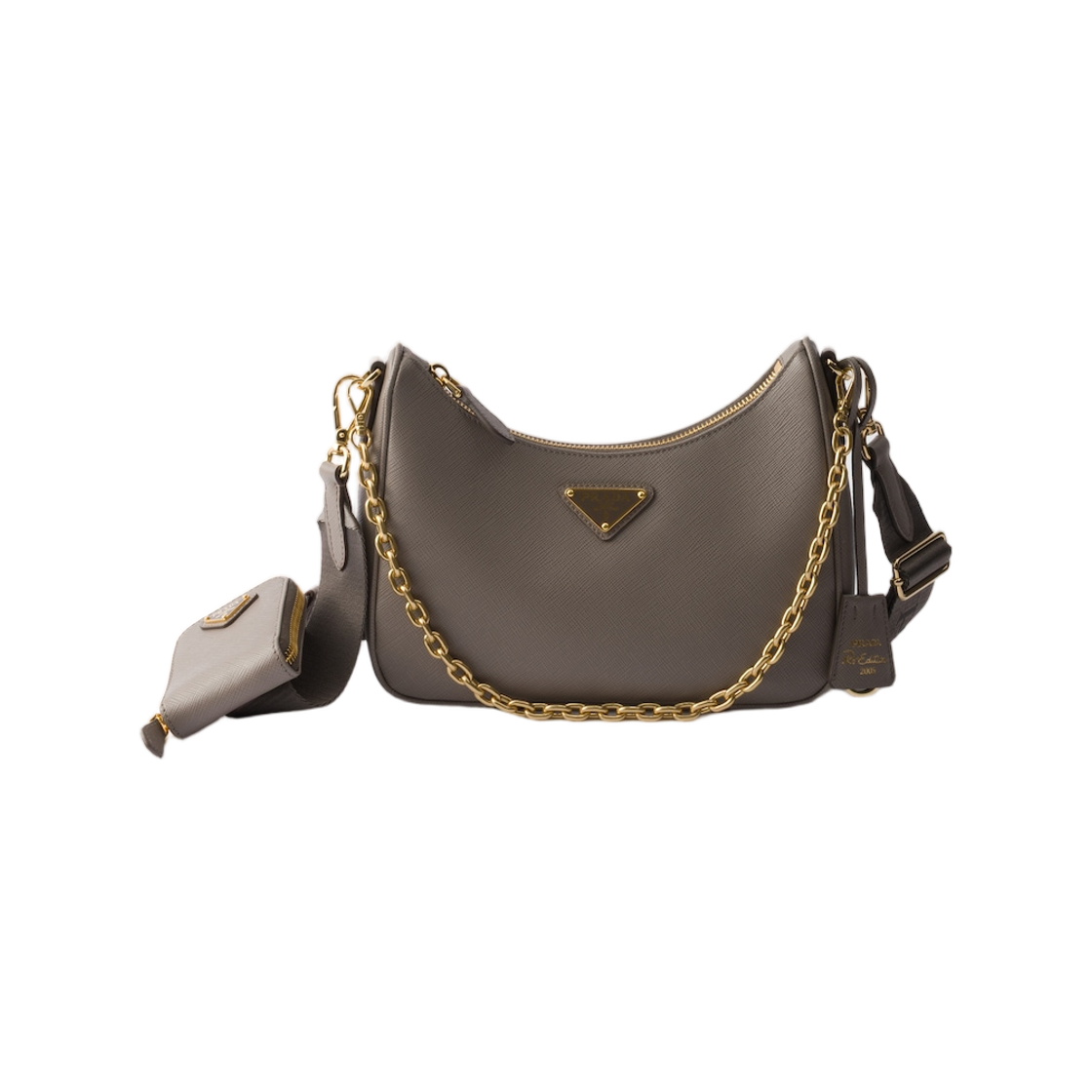 1FF0918-232 [PRADA] 皮革肩揹袋 陶土色 1 #1BH204V2PNZV (EU)