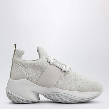 1FF0918-245 [ROGER VIVIER] Viv' Run Light 水晶搭扣運動鞋 灰色/淺灰色 #RVW50626810VLP (EU)
