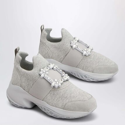 1FF0918-245 [ROGER VIVIER] Viv' Run Light 水晶搭扣運動鞋 灰色/淺灰色 #RVW50626810VLP (EU)