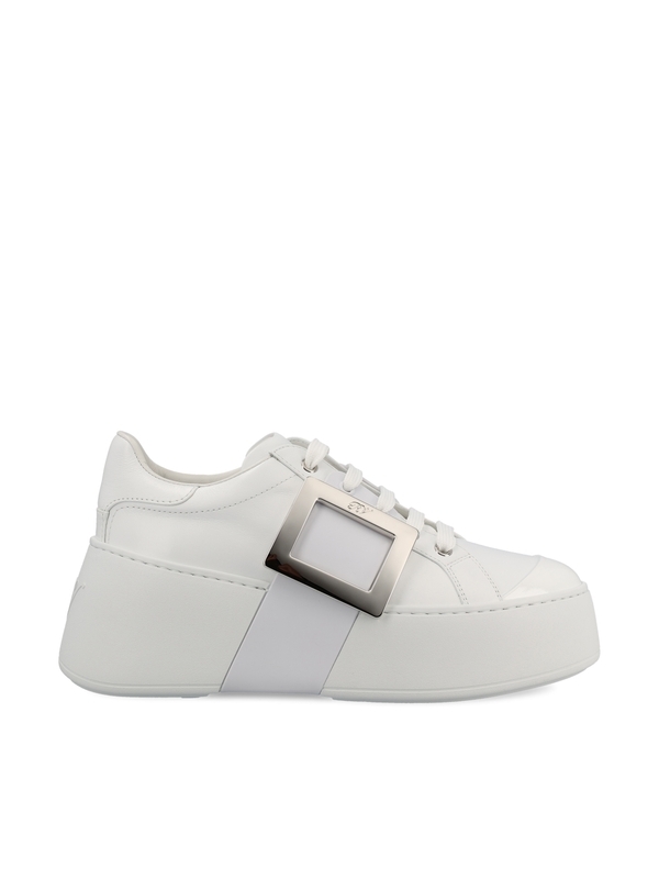 1FF0918-251 [ROGER VIVIER] Viv' Skate 納帕皮革運動鞋 白色 #RVW73726150LXQ (EU)