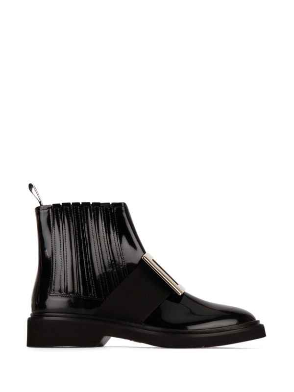 1FF0918-248 [ROGER VIVIER] Viv' Rangers 漆皮 Chelsea 短靴 黑色 #RVW54825170MRK (EU)