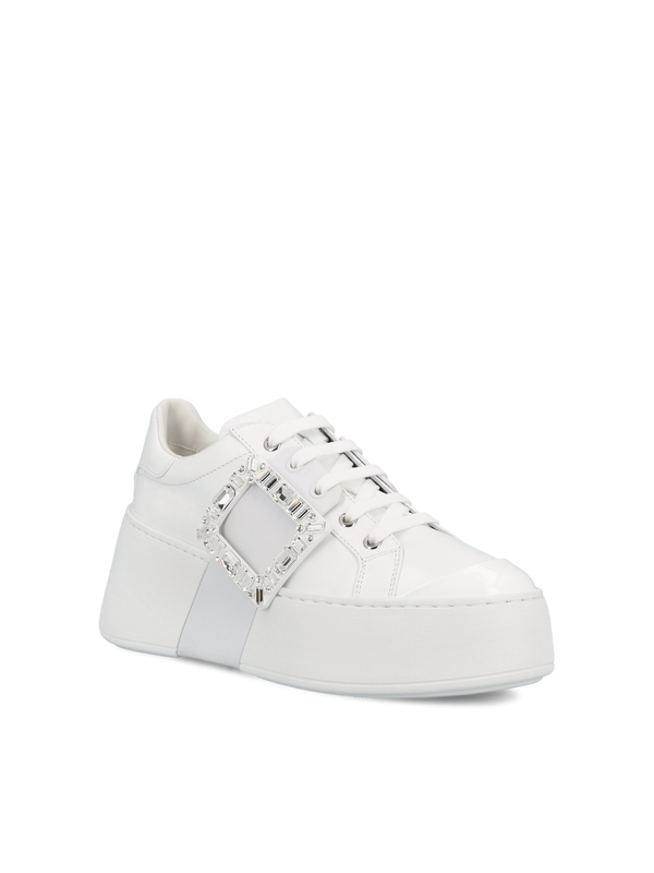 1FF0918-253 [ROGER VIVIER] Viv' Skate 漆皮運動鞋 白色 #RVW73729110LXQ (EU)