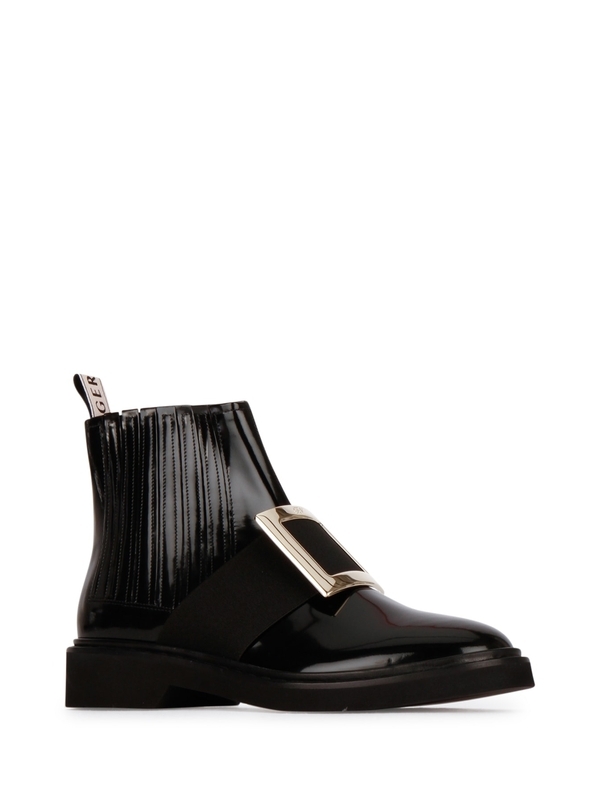 1FF0918-248 [ROGER VIVIER] Viv' Rangers 漆皮 Chelsea 短靴 黑色 #RVW54825170MRK (EU)