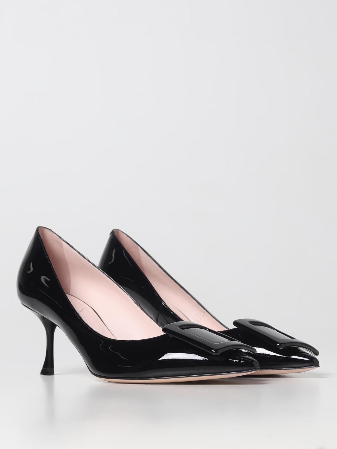 1FF0918-249 [ROGER VIVIER] Viv' In The City 漆皮高跟鞋 黑色 #RVW61830690D1P (EU)