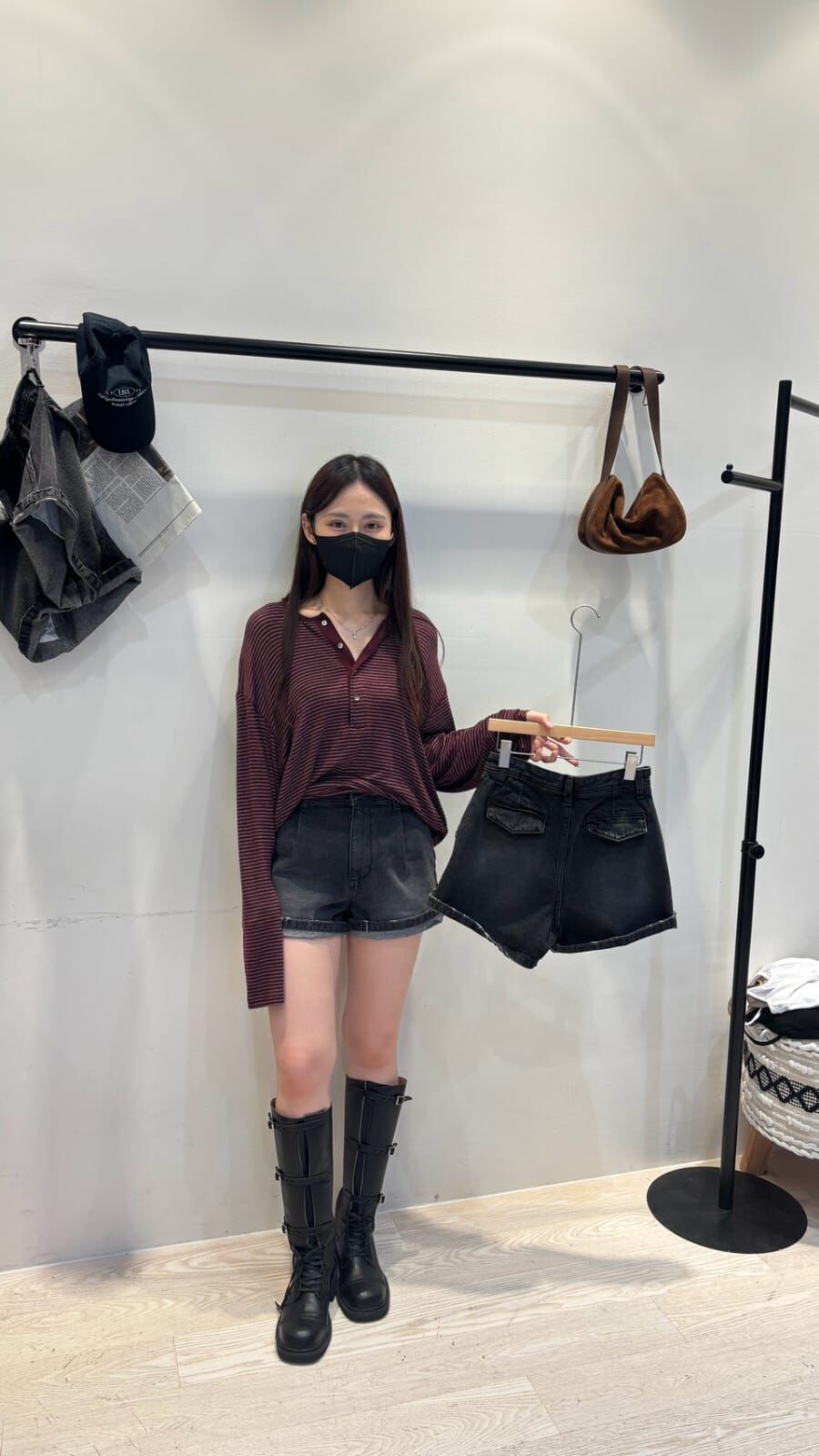CP7108 高質感石洗牛仔短褲