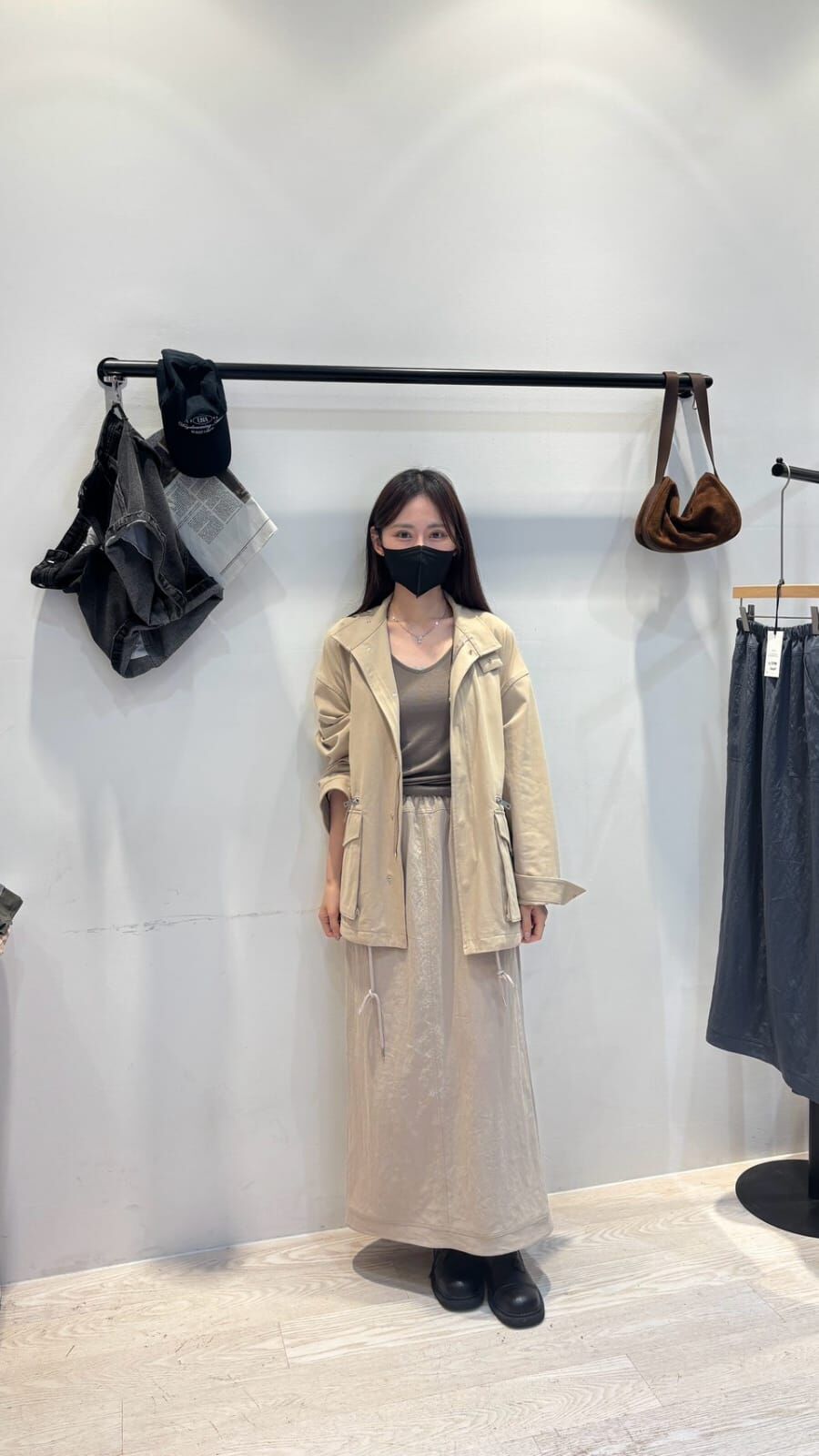 CP7118 雙拉鍊高領雙蓋袋工裝外套